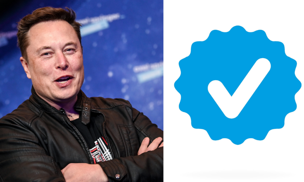 Elon Musk, Verified blue check (Getty Images)