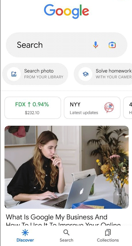 Google App Search Buttons Android