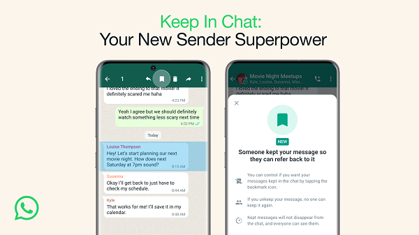 WhatsApp Adds New Option for Users to Keep Disappearing Messages