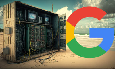 Servers On Beach Google Logos