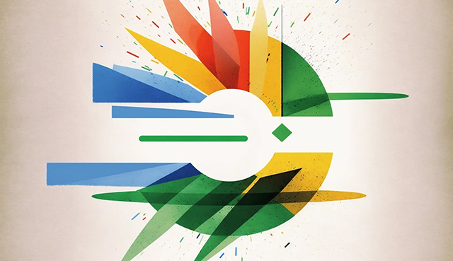 Google Logotyp Med Pilar