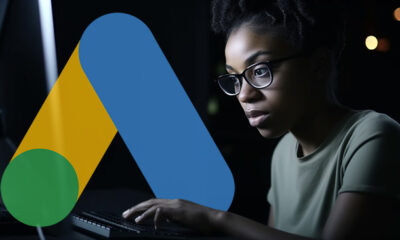 Google Ads Woman Typing Computer