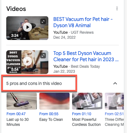 Google Video Results Pros Cons