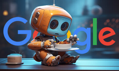 Robot Snacking Google Logo