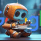 Robot Snacking Google Logo