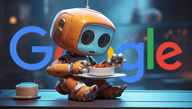 Robot Snacking Google Logo