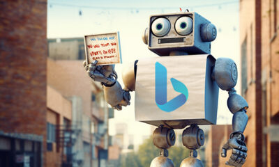Bing Robot Holding Ads