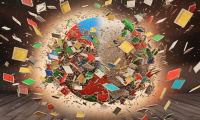 Google Logo Exploding Money