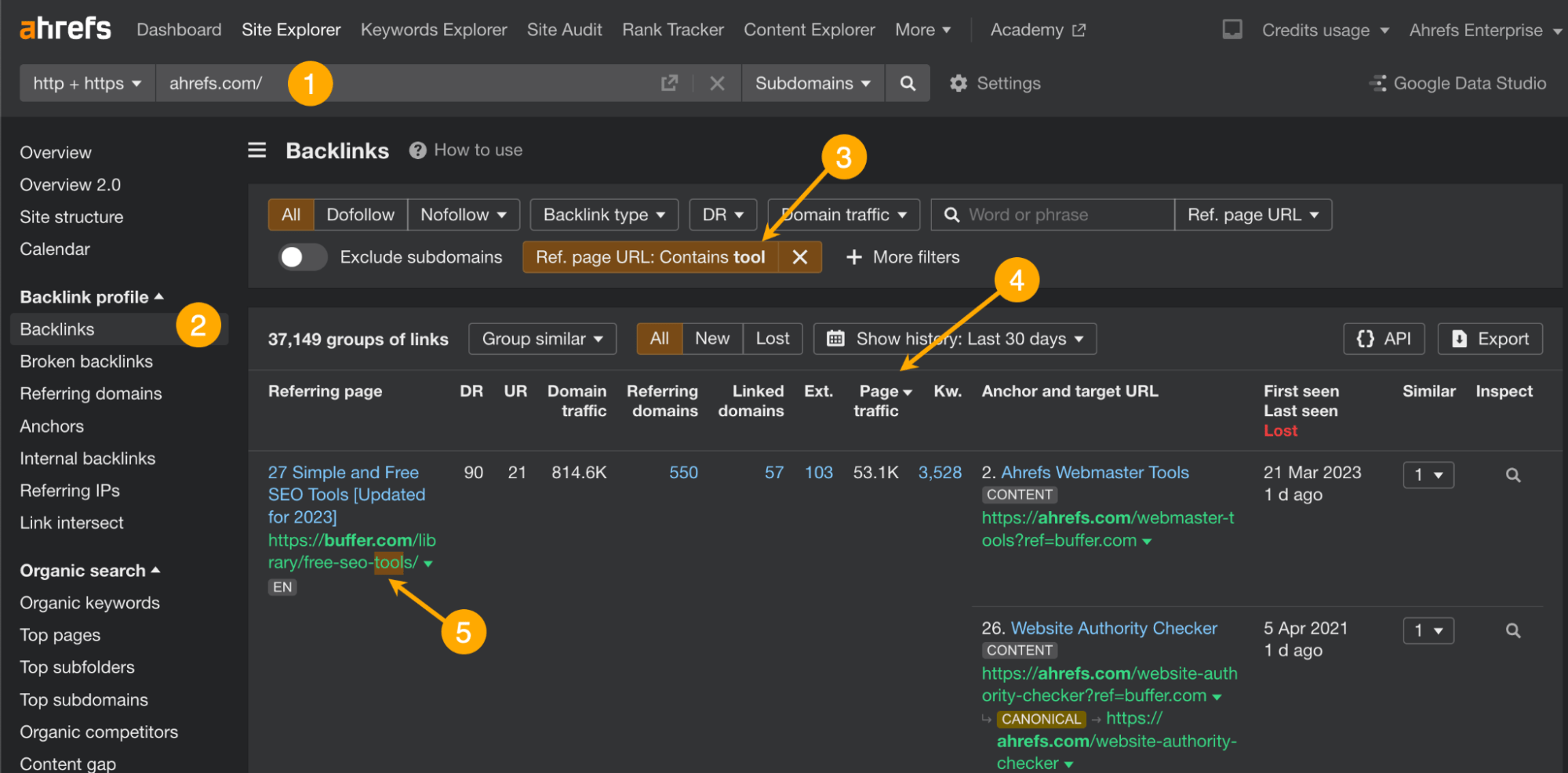 How to find pages to pitch by tracing backlinks