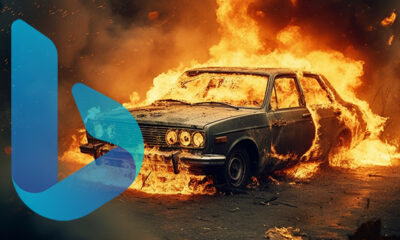 Car Fire Damage Bing Logo