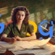 1950s Woman Dating Documents At Desk Google Logo