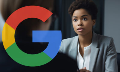 Jobintervju Kvinnor Google Logotyp