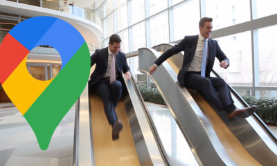 Google Maps Pin Business Men On Slide