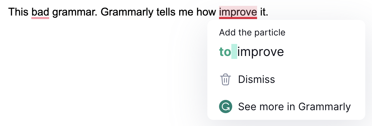 Grammarly in action