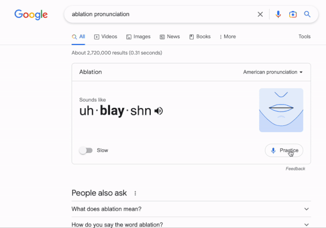 Google Pronunciation Practice