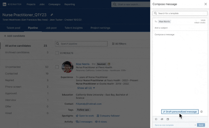 LinkedIn Adds AI-Generated Job Candidate Responses in Recruiter