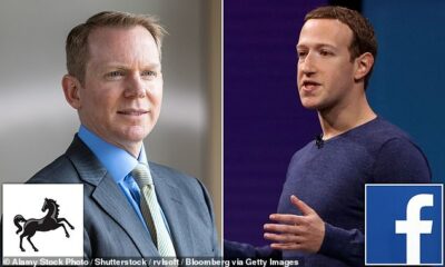 Face-off: Lloyds Banking Group boss Charlie Nunn and Meta executive chairman Mark Zuckerberg