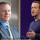 Face-off: Lloyds Banking Group boss Charlie Nunn and Meta executive chairman Mark Zuckerberg