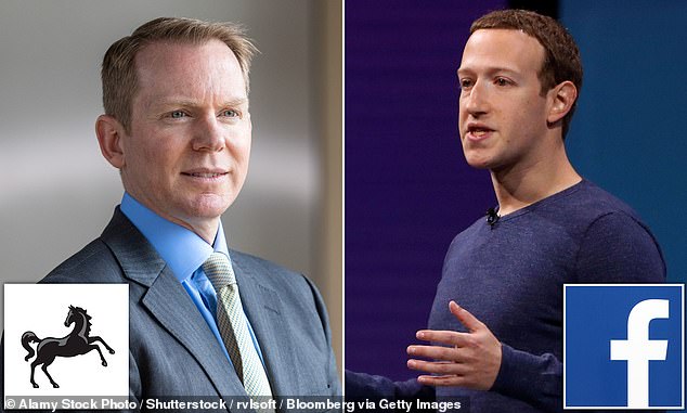 Face-off: Lloyds Banking Group boss Charlie Nunn and Meta executive chairman Mark Zuckerberg