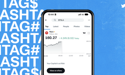Twitter Adds Stock Movement Insights to More Cashtags, Powered by eToro