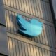 The Twitter logo is seen on the exterior of Twitter headquarters in San Francisco