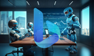 Roboter präsentieren das Analytics-Bing-Logo