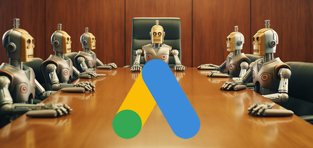 Robot Laywers Conference Room Google Ads Logo