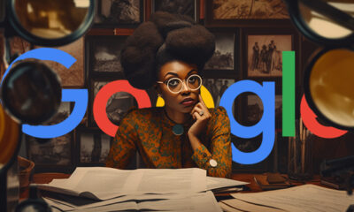 Woman Documents Perspectives Google Logo
