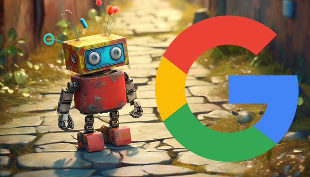 Robot Breadcrumb Trail Google Logo