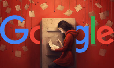 Google Suggestion Box Notes Woman