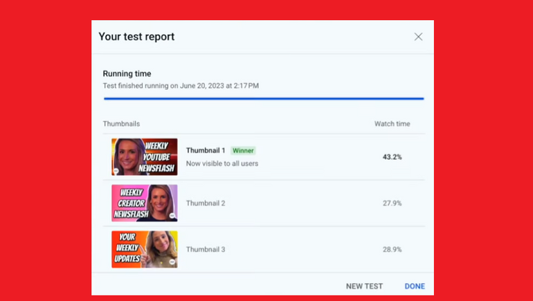YouTube Launches First Stage of Thumbnail A/B Testing in YouTube Studio