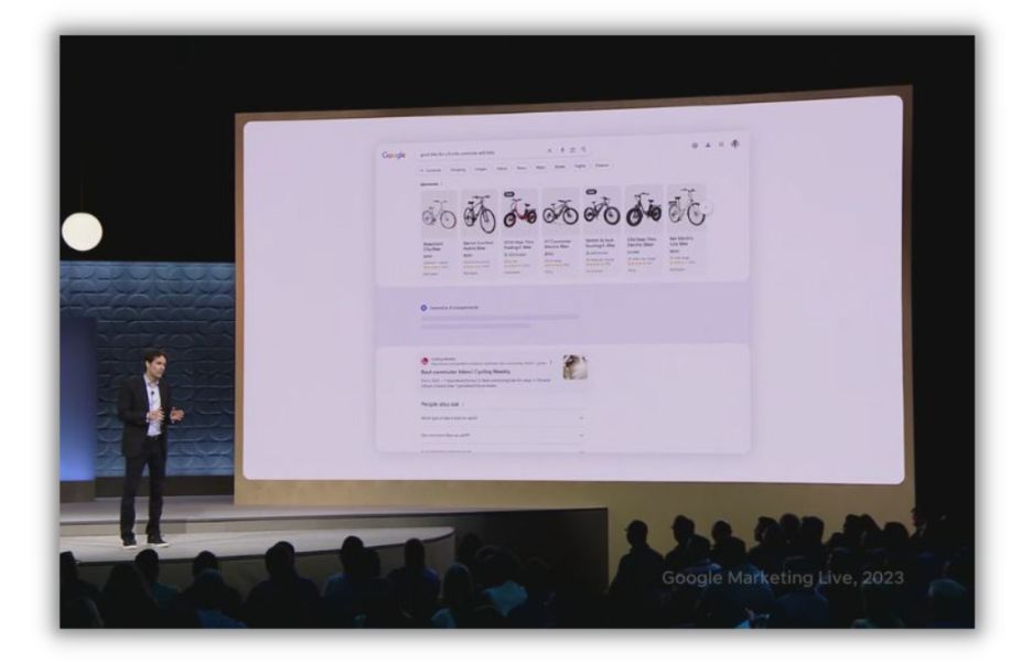 AI for marketing - large screen from Google's recent Live event