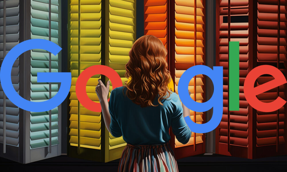 Woman Google Shutters