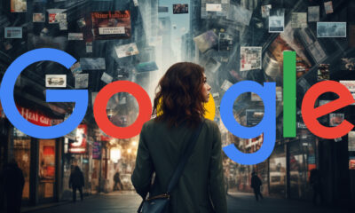 Woman Overwhelmed Ads Google Logo