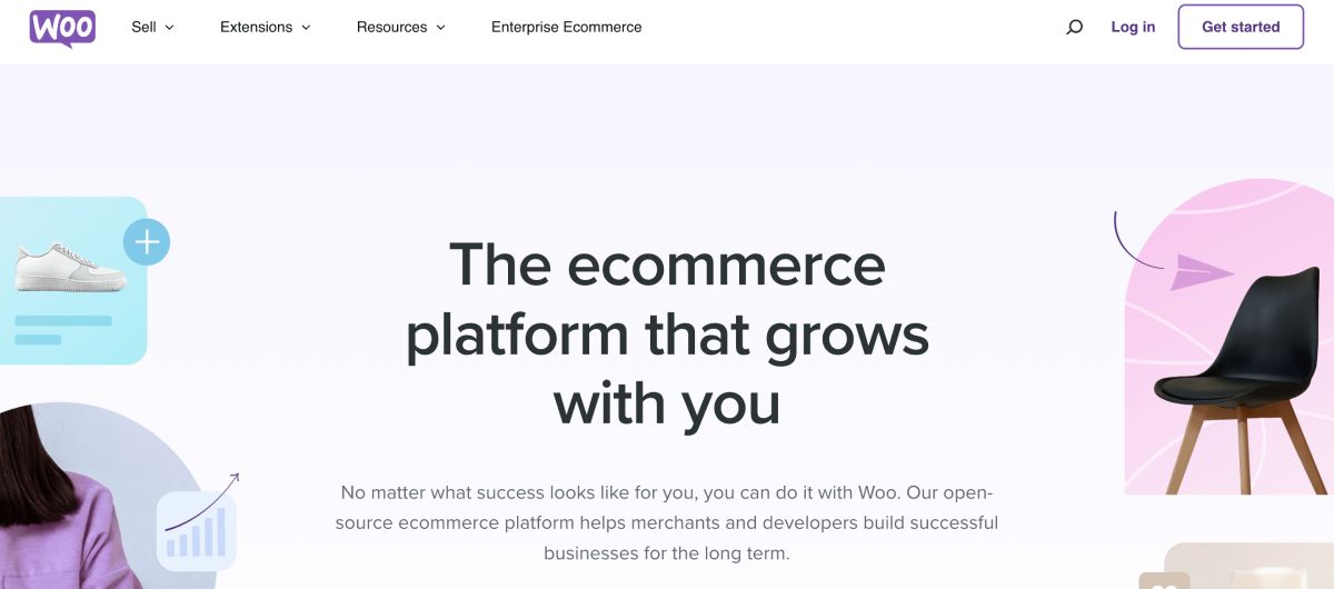 WooCommerce's homepage
