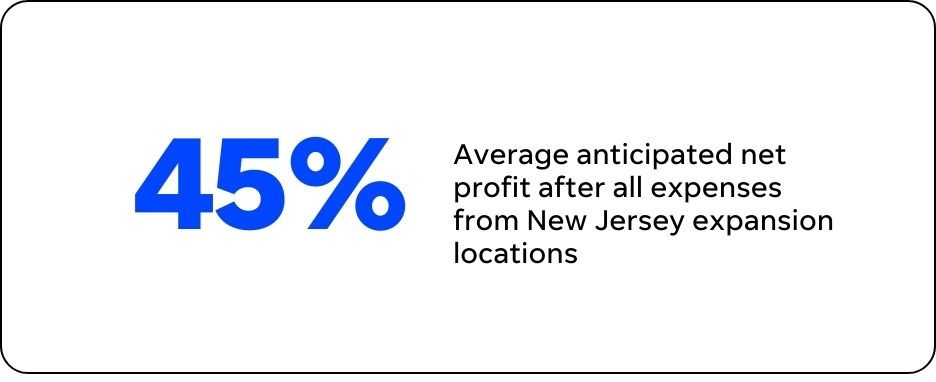 Executive summary example - Graphic highlighting the company's 45% profit