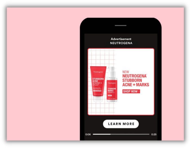 spotify advertising example from neutrogena