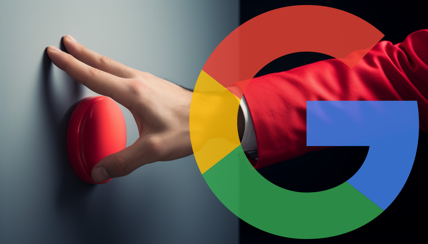 Google Update Button Press Hand