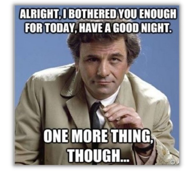 Copywriting skills - meme featuring Columbo