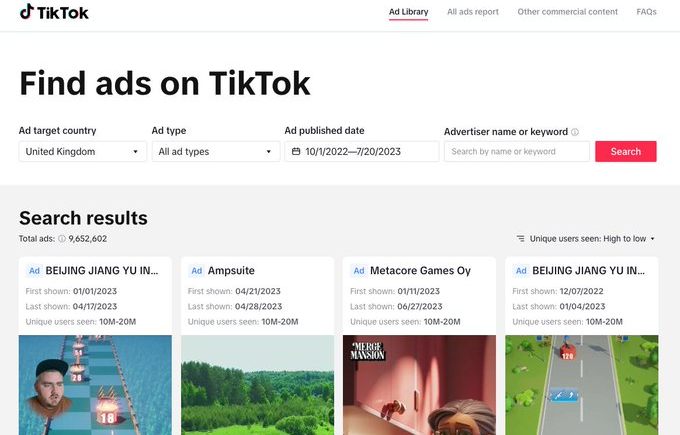 TikTok Launches New Ads Library Tool for EU Campaigns