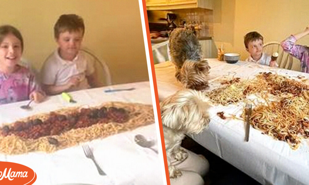 Children Forced to Eat off Table with Dogs Nearby So Mom Doesn’t Wash Plates
