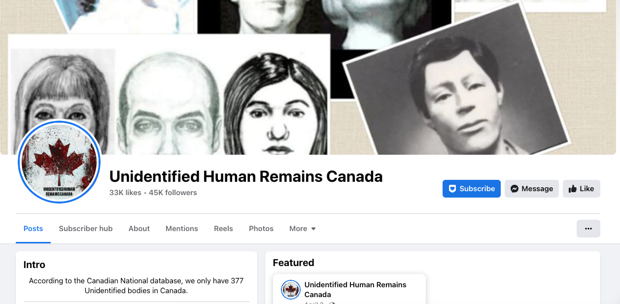 This woman is helping solve Canadian cold cases through Facebook