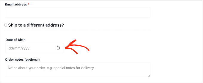 Adding a birthday field to the WooCommerce checkout