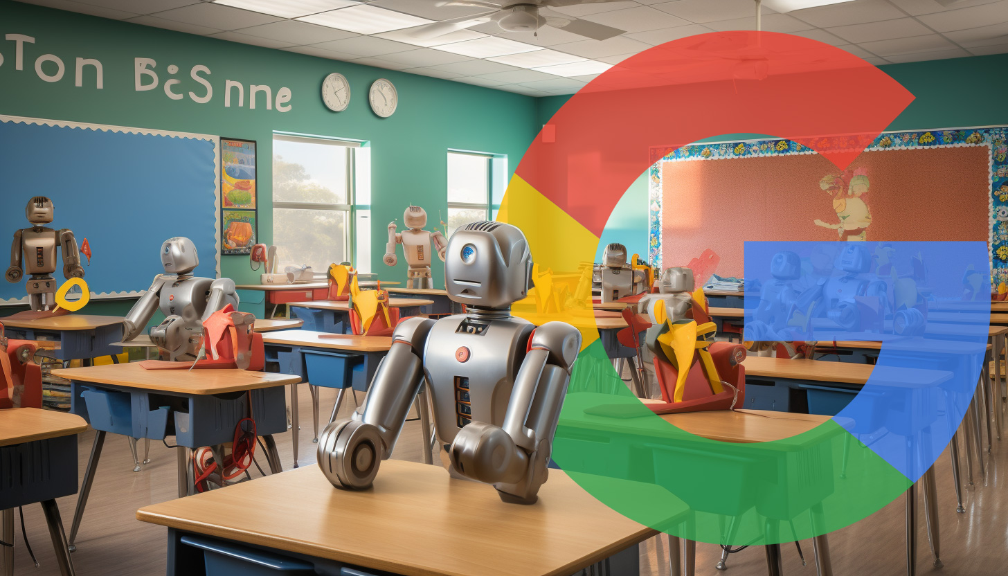 Robots In Classroom Google Logo