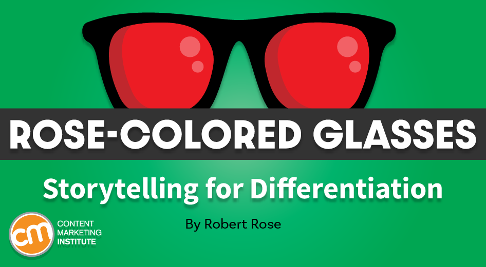 Rose-Colored Glasses logo for a story about product differentiation
