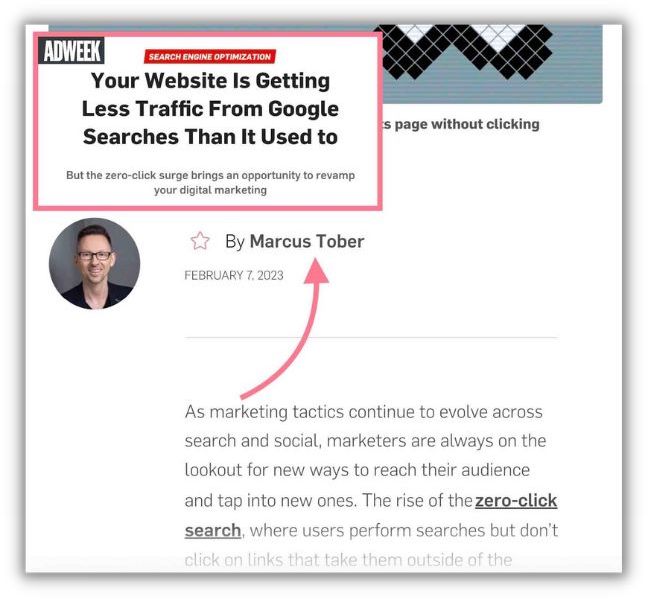 guest posting example to drive organic traffic