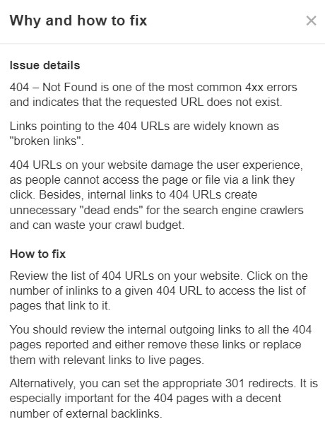 SEO issue breakdown, via Ahrefs' Site Audit