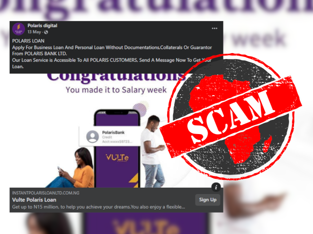 Nigerians, beware of Facebook account impersonating Polaris Bank and offering fake loans