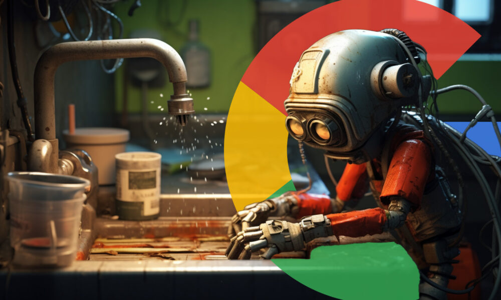 Robot Plumber Google Logo