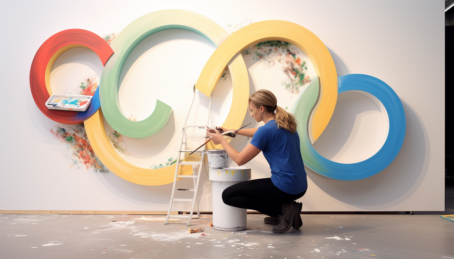 Painting Google Logo Canvas